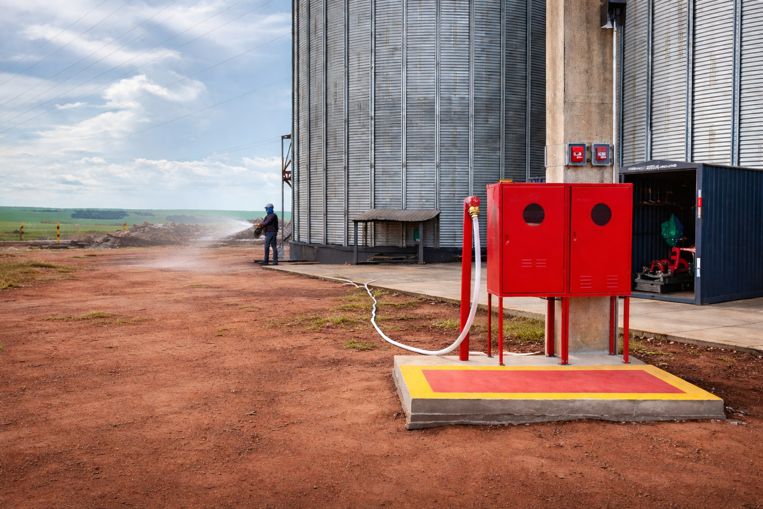 INSTALAÇÃO DE SISTEMA DE COMBATE A INCÊNDIO PARA SILOS